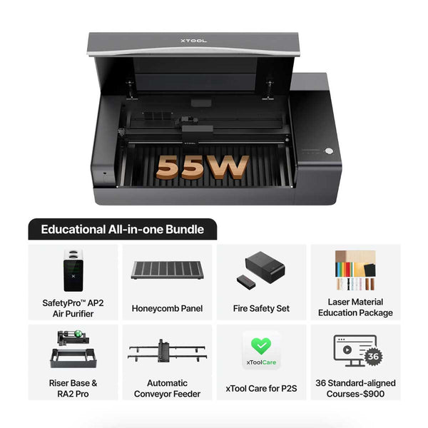 xTool P2S Educational All-in-one Bundle (including xTool Care