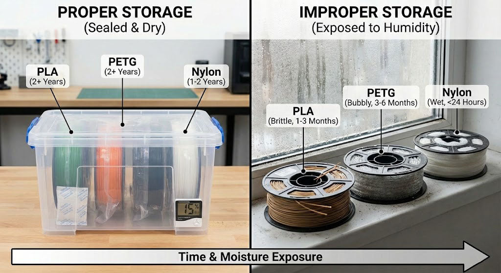 How long will my 3D printing filament last?