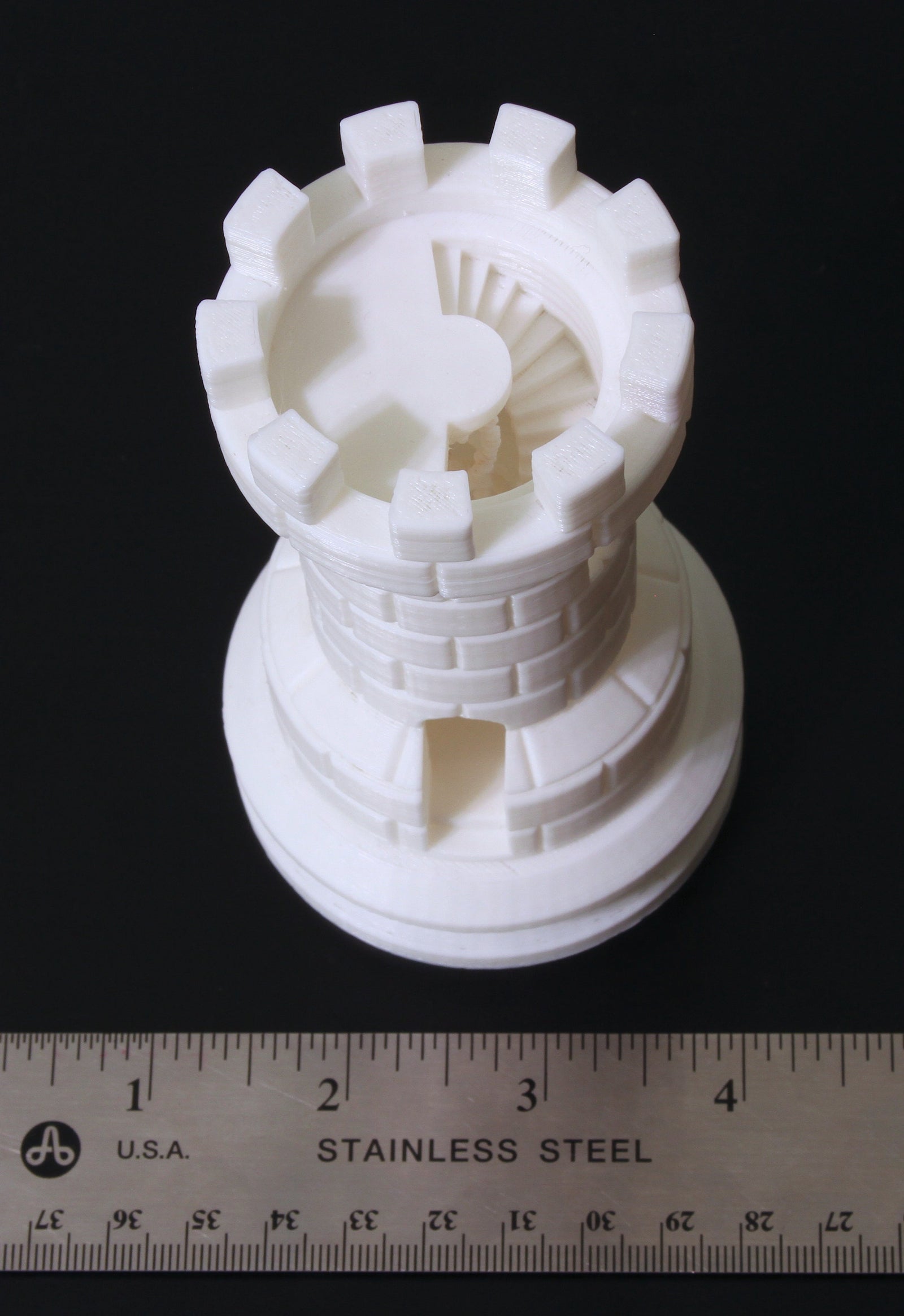 2d Printed Rook 3D Printed Chess Piece: Rook