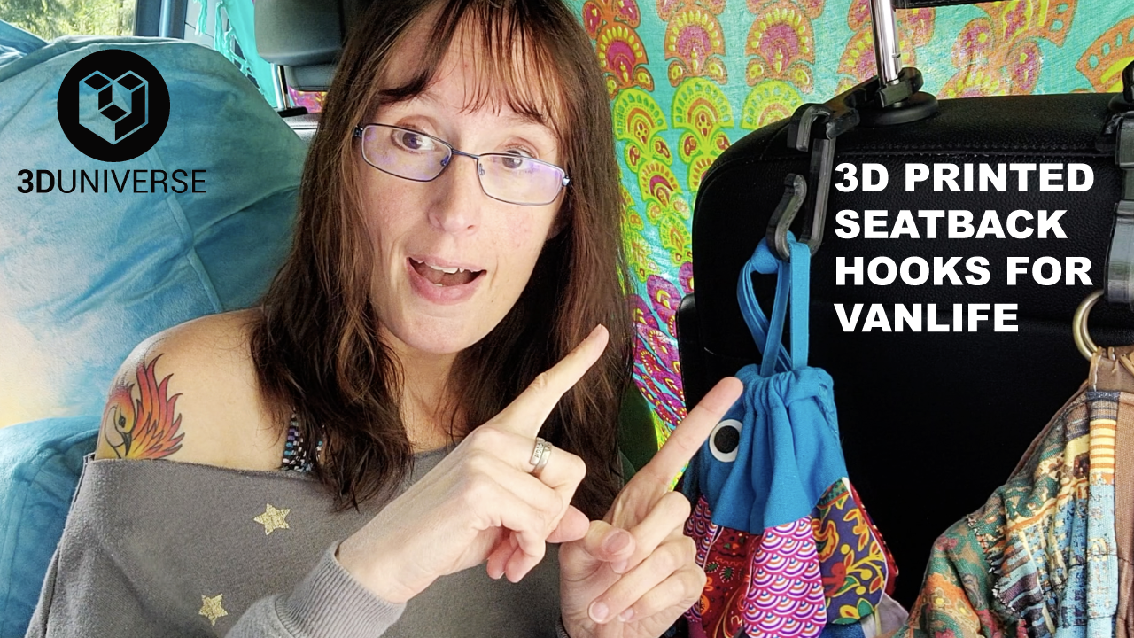 3D Printed Seatback Hooks | Vanlife