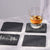 Black Square Stone Slate Coasters (4pcs) - Image 7