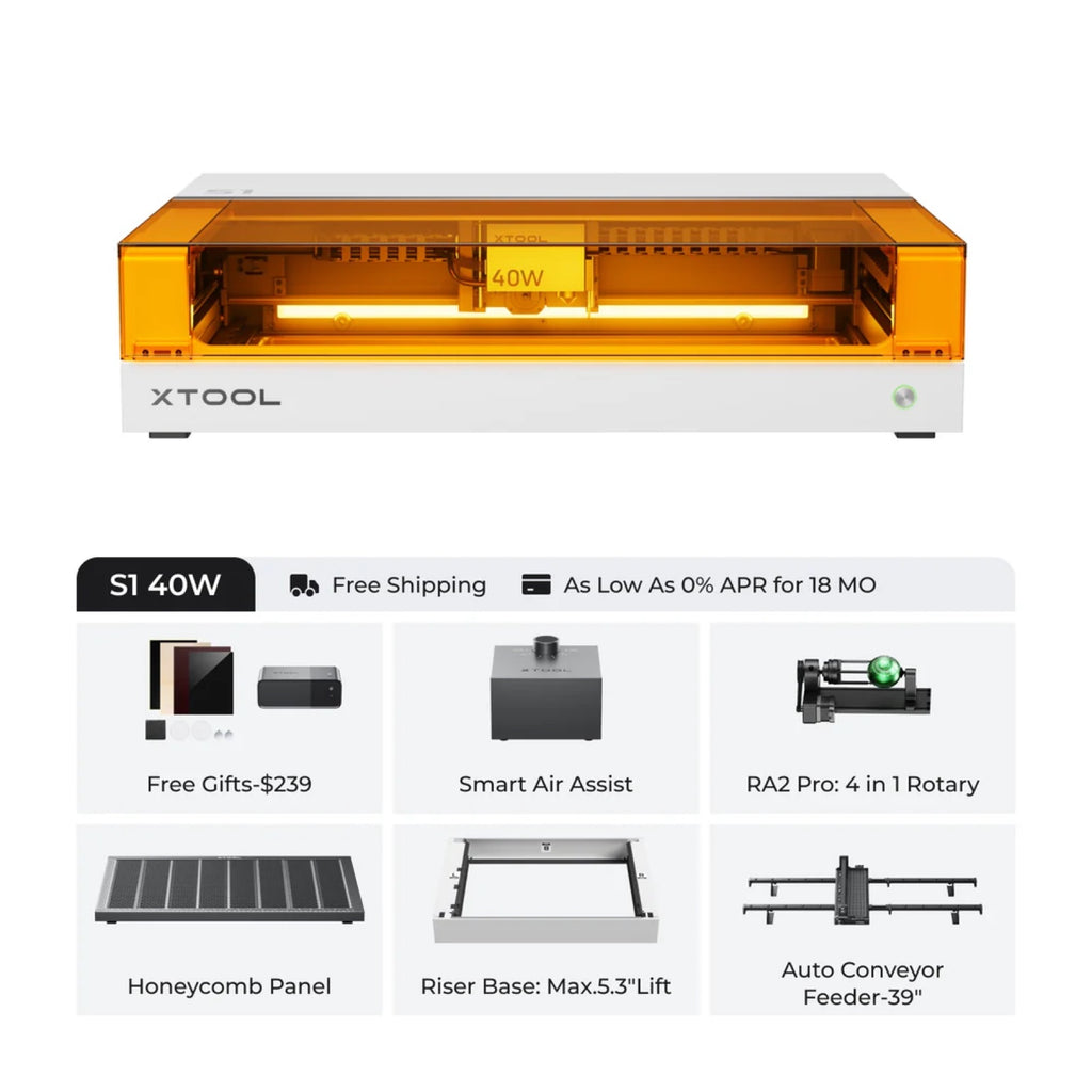 xTool S1 Enclosed Diode Laser Cutter | 3D Universe