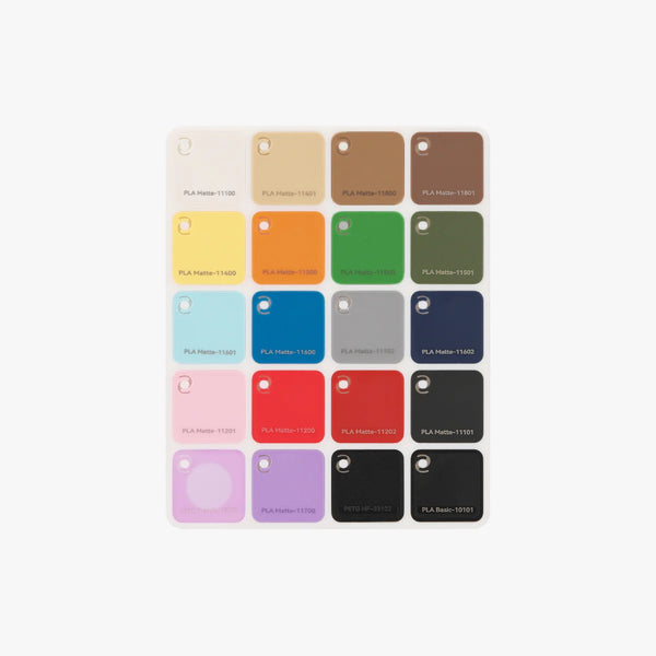 Bambu Lab Filament Color Swatches | 3D Universe