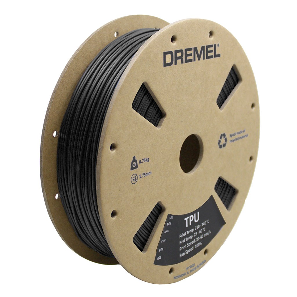Dremel TPU Filament (1.75mm, 0.75kg, Black) - Variant Image